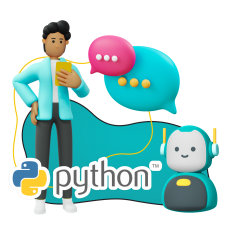 Умный чат-бот на Python - КИБЕРшкола программирования для детей, компьютерные курсы для школьников, начинающих и подростков - KIBERone г. Азов